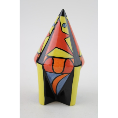 231 - Lorna Bailey sugar shaker in the 'Spaceship' pattern, limited edition, 12.5cm tall.