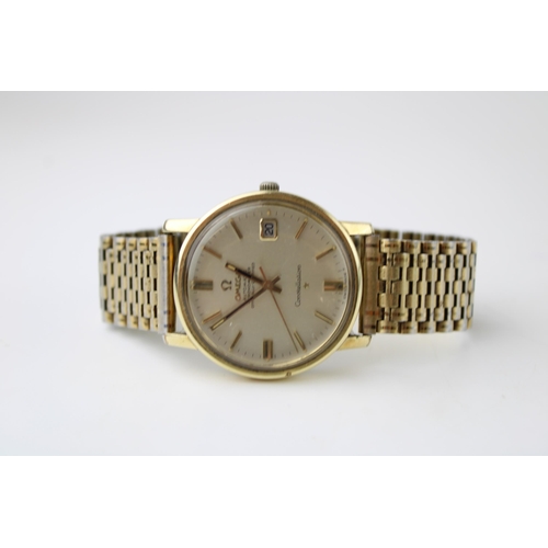 272 - An Omega Constellation Automatic Chronometer, date movement, gold cased with gold plated Omega brace... 