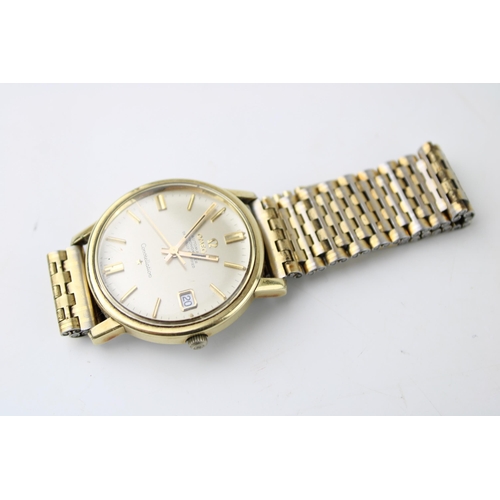 272 - An Omega Constellation Automatic Chronometer, date movement, gold cased with gold plated Omega brace... 