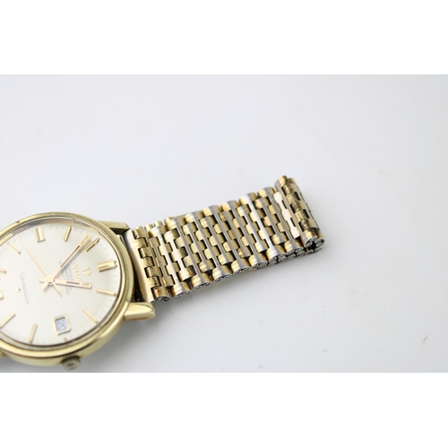 272 - An Omega Constellation Automatic Chronometer, date movement, gold cased with gold plated Omega brace... 