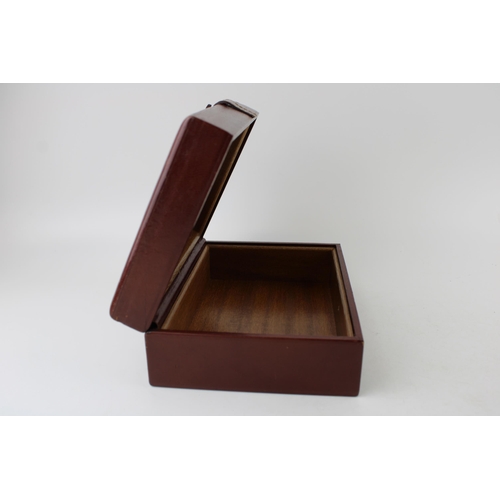 276 - A Vintage brown leather Rolex President watch box, ref. 56001, with buckle lid, Width 20cm, Depth 15... 