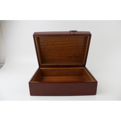 276 - A Vintage brown leather Rolex President watch box, ref. 56001, with buckle lid, Width 20cm, Depth 15... 