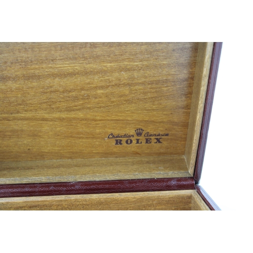 276 - A Vintage brown leather Rolex President watch box, ref. 56001, with buckle lid, Width 20cm, Depth 15... 