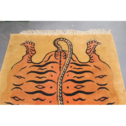 48 - A contemporary limited edition Tibetan tiger rug by the artist David Shepherd made by Veedon Fleece ... 