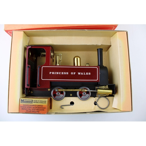 62 - Boxed Mamod Steam Railway Company 'Princess of Wales' Made in England. Live steam locomotive, model ... 