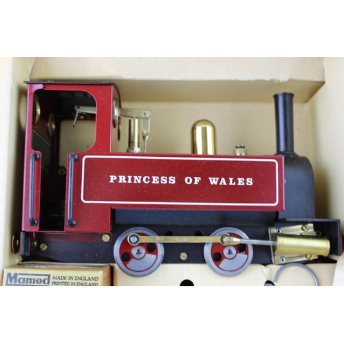 62 - Boxed Mamod Steam Railway Company 'Princess of Wales' Made in England. Live steam locomotive, model ... 