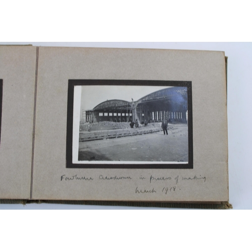 74 - A WW1 1917 dated photograph album belonging to John E Blair Royal Flying Corps 'snaps in training' w... 