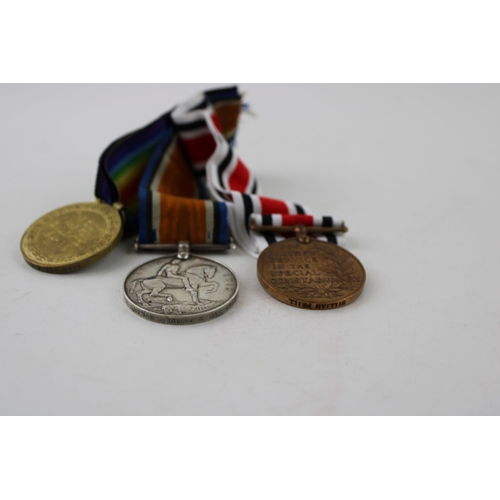 94 - WW1 Victory Medal with War Service Medal and Special Constabulary Long Service Medal awarded to Pte ... 