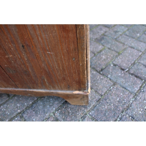 32B - Antique elm chest of drawers, four drawers, brass handles, dovetail, raised on feet, 93cm wide, 57cm... 