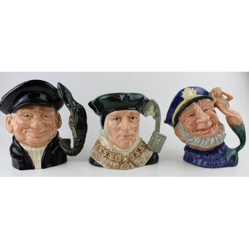 22 - Large Royal Doulton character jugs to include Old Salt, Sir Thomas More and Lobsterman (3 -  seconds... 