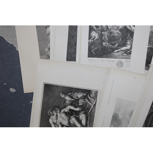 34 - A selection of 19th and 20th century loose leaf prints and etchings mostly on subjects 'Old Masters'... 