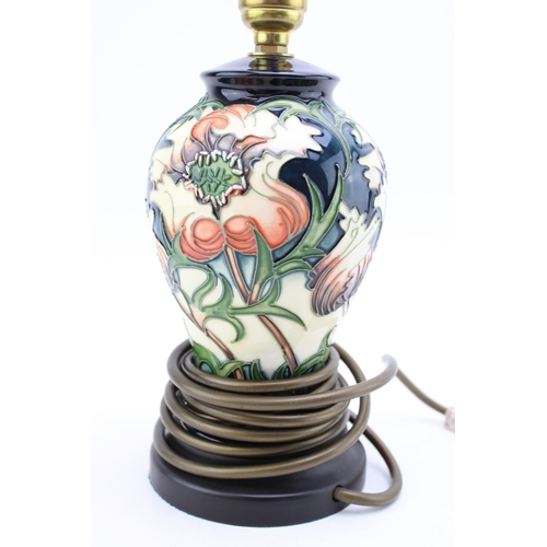 120 - Moorcroft floral lamp base, 26cm tall.