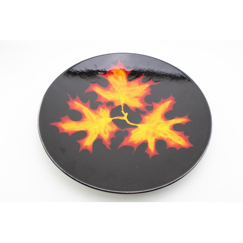 148 - Poole Pottery large abstract charger in the Forest Flame design, 41cm diameter.