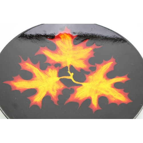 148 - Poole Pottery large abstract charger in the Forest Flame design, 41cm diameter.