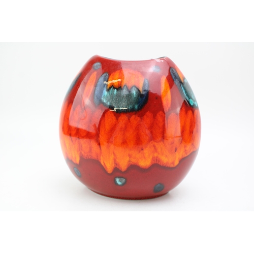 154 - Poole Pottery Volcano purse vase, 18.5cm tall.