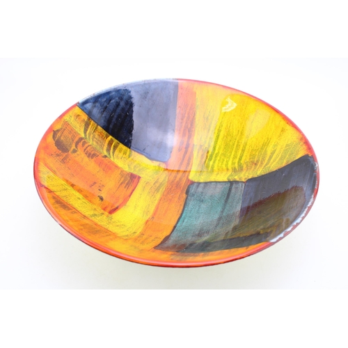 160 - Large Poole Pottery abstract bowl, 34cm diameter.