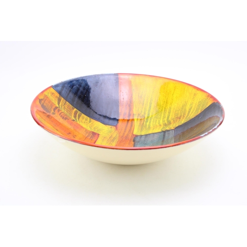 160 - Large Poole Pottery abstract bowl, 34cm diameter.