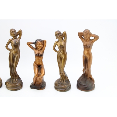 172 - A collection of continental Art Deco ceramic figures in the form of nudes in classical poses. Height... 