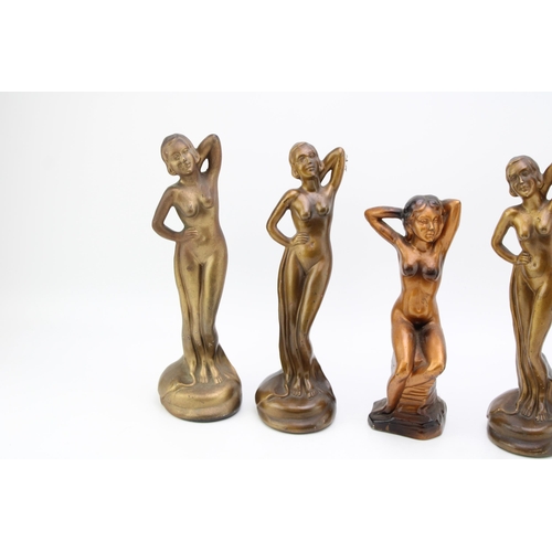 172 - A collection of continental Art Deco ceramic figures in the form of nudes in classical poses. Height... 