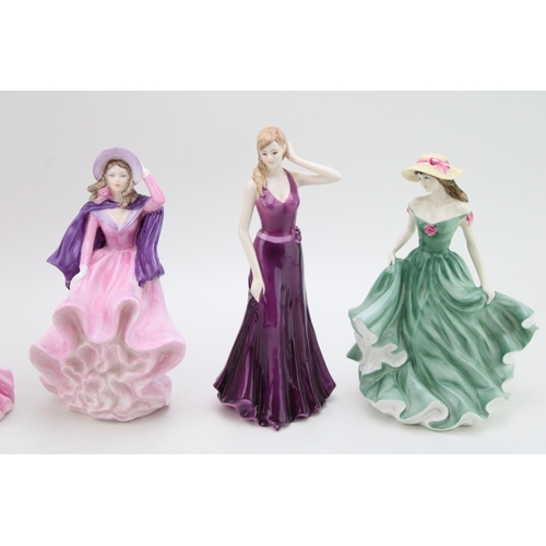 199 - Coalport figurines to include English Rose, Colleen, Grace and Royal Doulton Best Wishes (4).