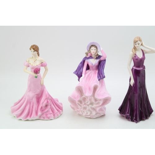 199 - Coalport figurines to include English Rose, Colleen, Grace and Royal Doulton Best Wishes (4).