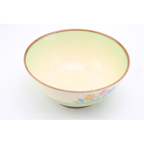 201 - Clarice Cliff Newport Pottery bowl in the Crocus pattern, honeyglaze design, 22cm diameter.