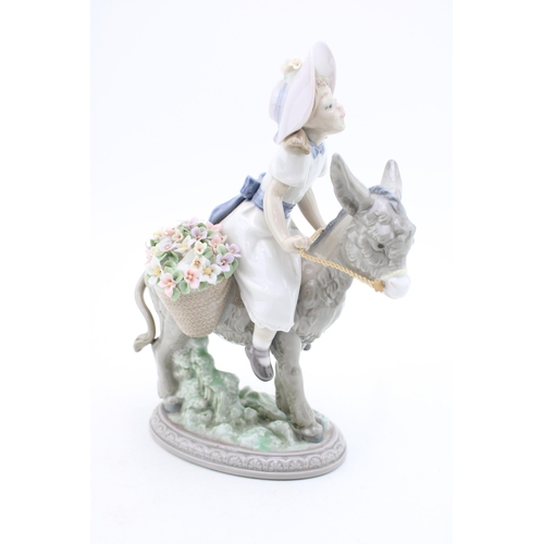 241 - Lladro Look At Me! girl on a donkey.