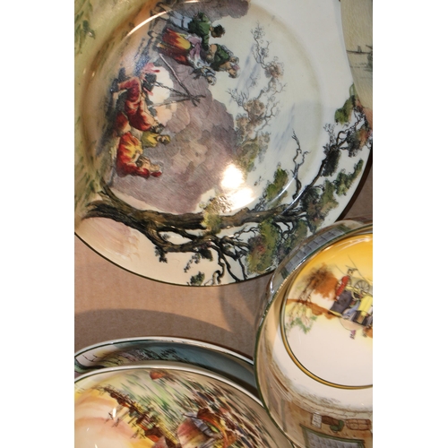 263 - A collection of Royal Doulton Series ware to include 'Cotswold Shepherd' 24cm bowl, 'Brittany Fisher... 