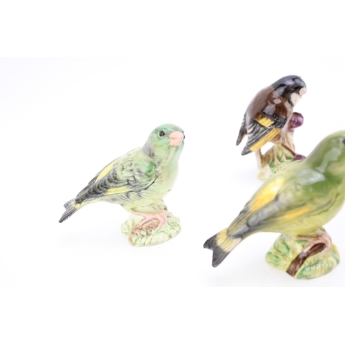 28 - A collection of Beswick birds to include an early painted Greenfinch, a Bluetit, a Goldfinch and oth... 