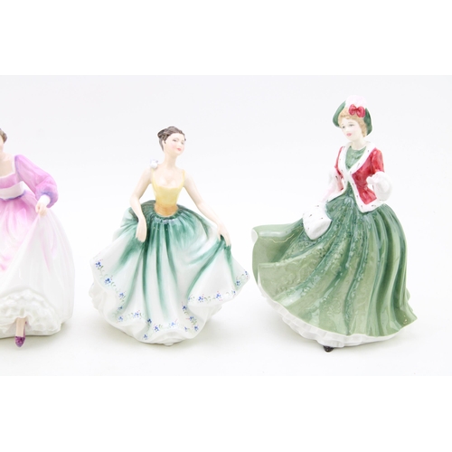 285 - Royal Doulton figurines to include Ashley, Christmas Day 2000, Cynthia and For You (4).