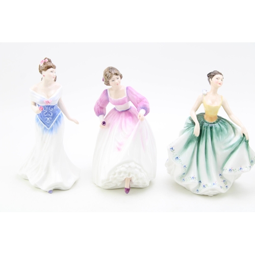 285 - Royal Doulton figurines to include Ashley, Christmas Day 2000, Cynthia and For You (4).