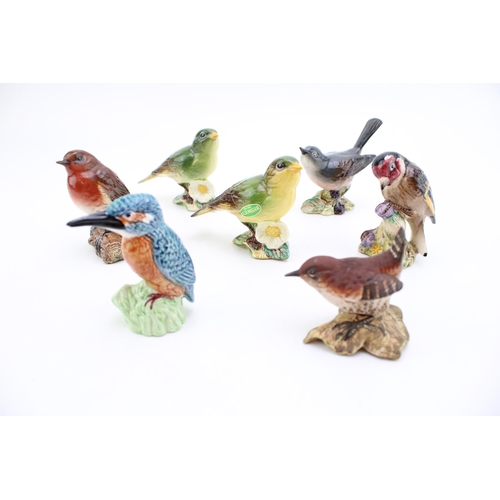 29 - Beswick birds to include a kingfisher, a goldfinch, a whitethroat and others (7).