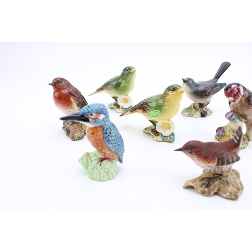 29 - Beswick birds to include a kingfisher, a goldfinch, a whitethroat and others (7).