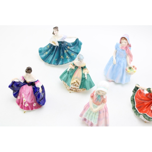 293 - Small Royal Doulton figurines to include Tootles, Wendy, Southern Belle and others (8).