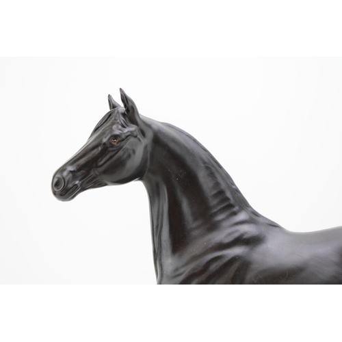 30 - Beswick Morgan Horse, a connoisseur model, on wooden base (seconds).