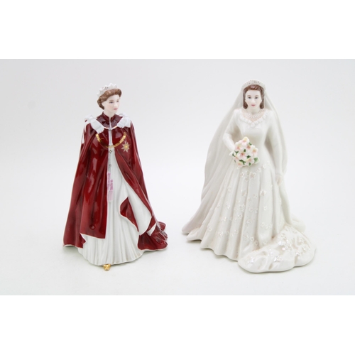 309 - Royal Worcester figure 'Her Majesty The Queen II' together with Royal Worcester figure 'In Celebrati... 