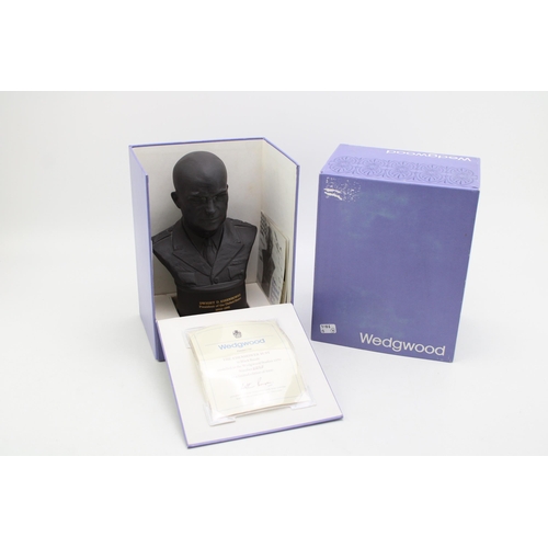 312 - A boxed Wedgwood Black Basalt 'The Eisenhower Bust', modelled in the Wedgwood Studios 1970. Limited ... 