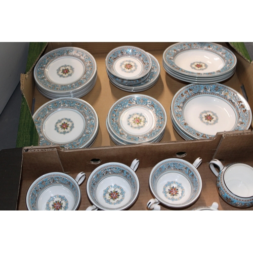 316 - A large collection of Wedgwood Turquoise Florentine tea and dinner ware to include coffee pot, cream... 