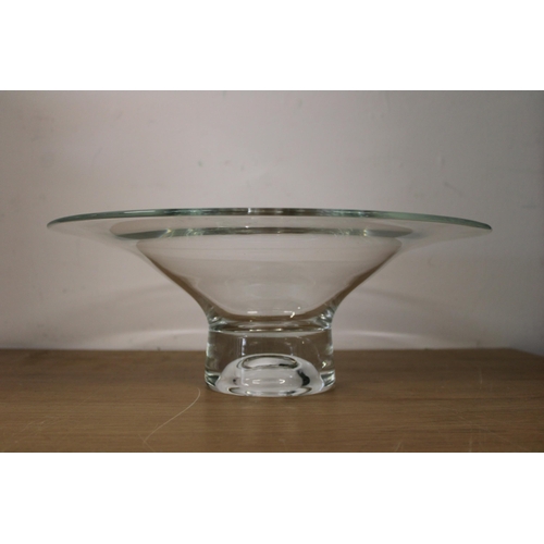 322 - Boxed Rosenthal glass pedestal bowl / serving bowl, 37.5cm diameter.