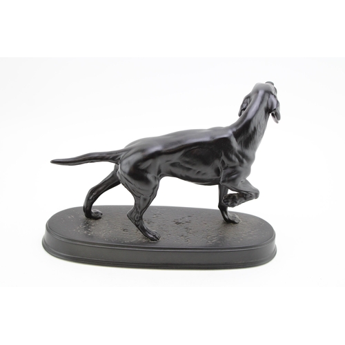 34 - Beswick matt black Pointer dog on ceramic base.