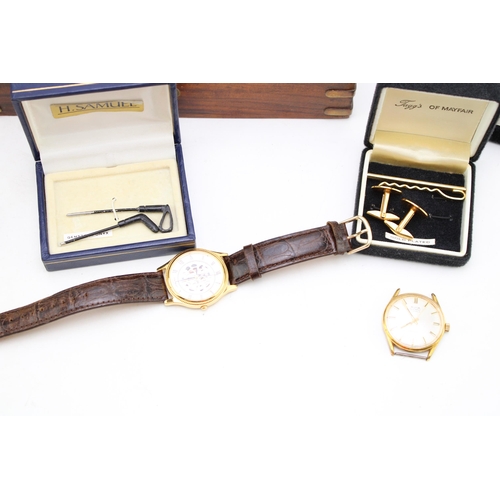 371 - A mixed collection of costume jewellery and vintage watches to include an Avia gentleman's wristwatc... 