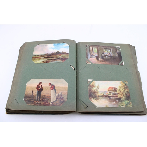 415 - Three late 19th / early 20th century postcard albums to include holiday / site seeing destinations, ... 