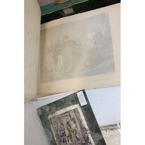 424 - a large collection of c19th loose prints, maps and pictures