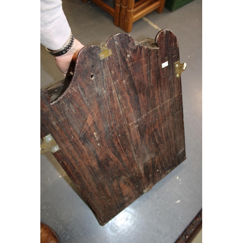 430 - A 19th century cuban mahogany wall cabinet with two internal drawers, pigeon holes and shelf. Height... 