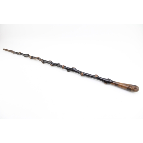 436 - Early c20th blackthorn walking stick c1900