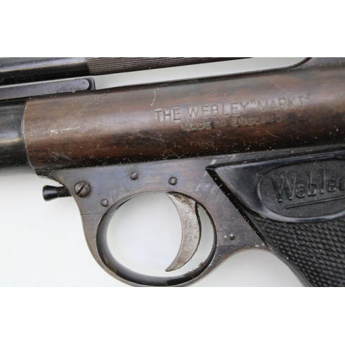 439 - A vintage air pistol 'The Webley mark I' .22 calibre. Length 22cm.