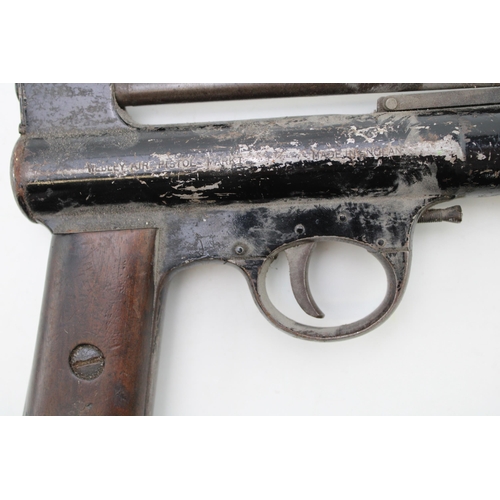 440 - A vintage air pistol 'The Webley mark I' .22 calibre. Wooden grip example. Length 22cm.