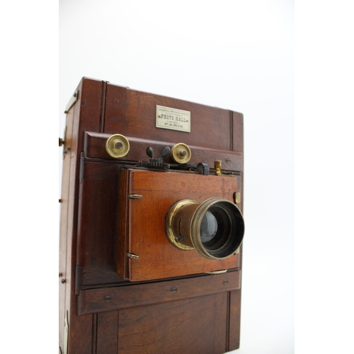 461A - French Bellows type plate camera 'Appareils Photographiques Paris', 24.5cm tall.