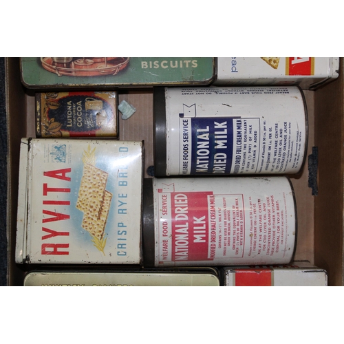 469 - A collection of vintage advertising tins to include 'Huntley & Palmers Cocktail' Assorted Biscuits (... 