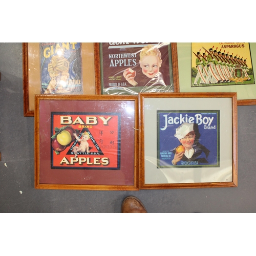 473 - A collection of vintage advertising lithographs to include Ramona Memories, Jackie Boy, Baby Brand A... 